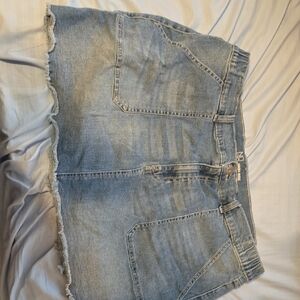 NOBO Light Blue High-Rise Denim Mini Skirt